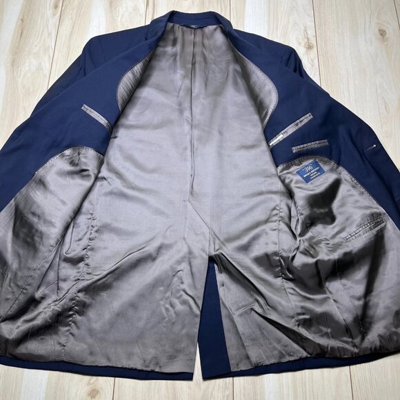 346 Brooks Brothers Mens Blue Explorer Fitzgerald Fit Sport Coat Blazer Size 42R - Picture 4 of 13